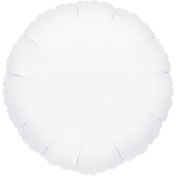 Balon foliowy okrągły, biały