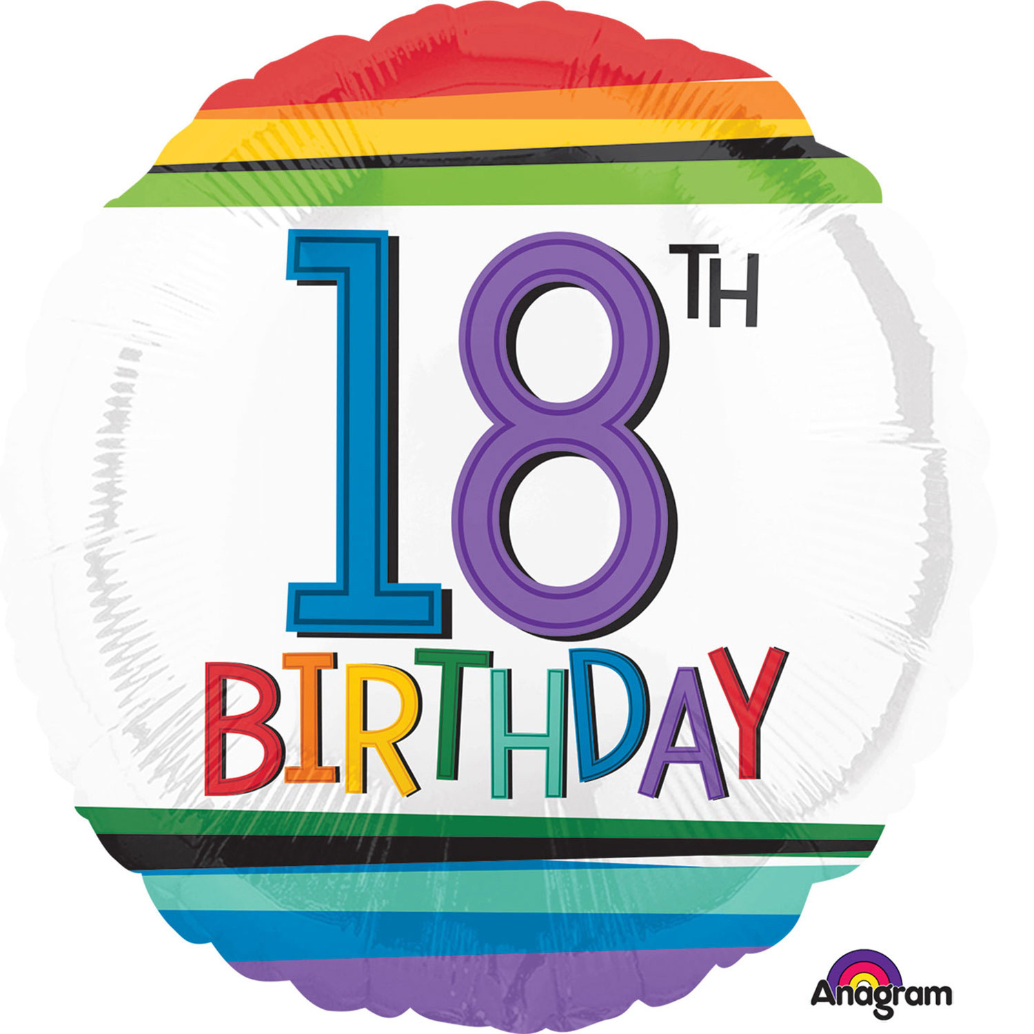 Balon na urodziny foliowy na "18 urodziny" / 344201