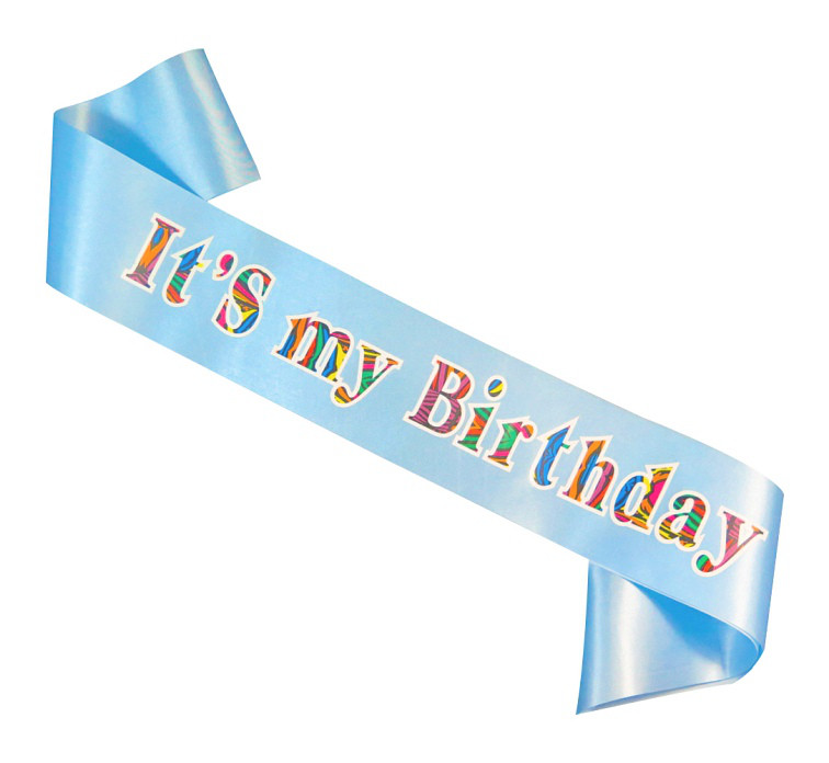 Szarfa na urodziny "It`s my birthday" / CH-SIMBJB