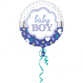 Balon na Narodziny dziecka foliowy "Baby Boy" / 43 cm