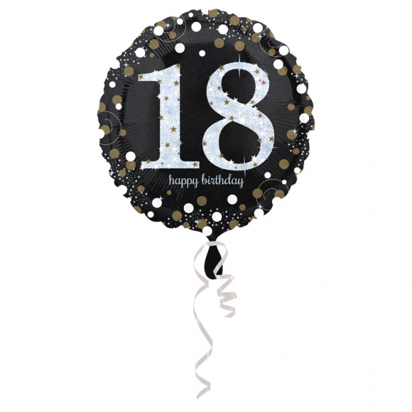 Balon na urodziny foliowy na "18 urodziny" / 43 cm