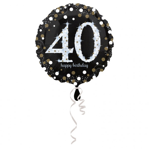 Balon foliowy na "40 urodziny" / 43 cm
