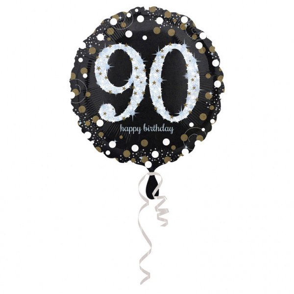 Balon foliowy na "90 urodziny" / 43 cm
