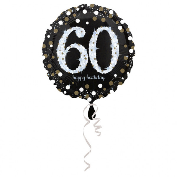 Balon na urodziny foliowy na "60 urodziny" / 43 cm
