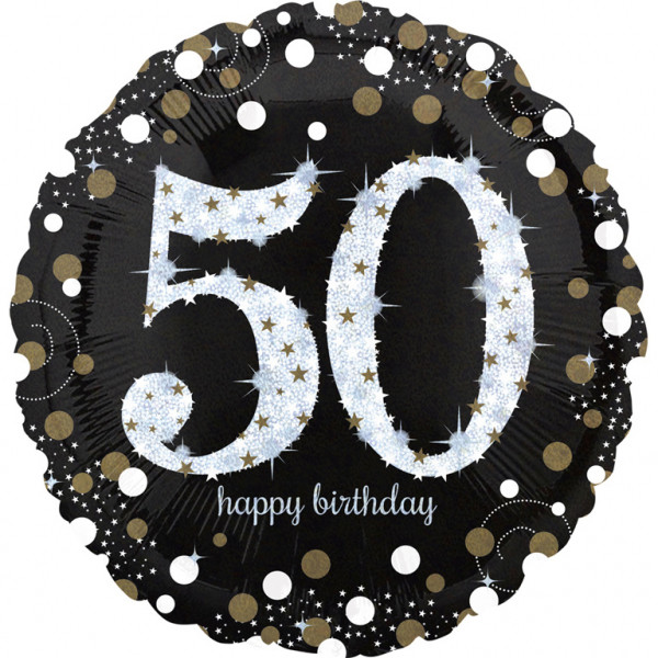 Balon foliowy Jumbo na "50 urodziny" / 71 cm