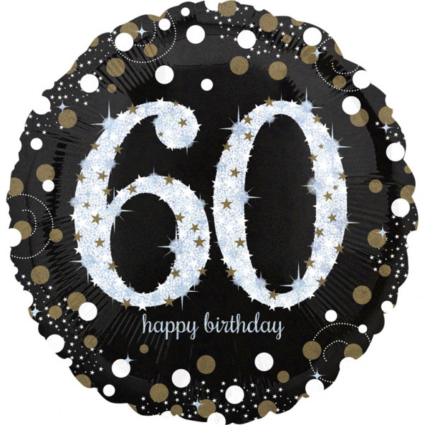 Balon foliowy Jumbo na "60 urodziny" / 71 cm