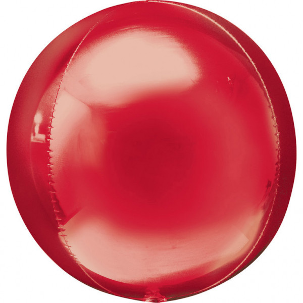 Balon foliowy Orbz - Kula czerwona /  38x40 cm