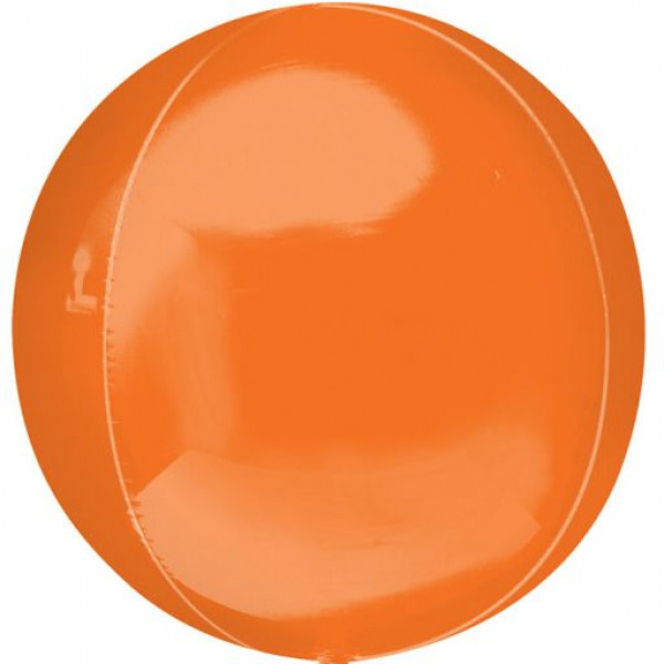 Balon foliowy Orbz - Kula pomarańczowa / 38x40 cm