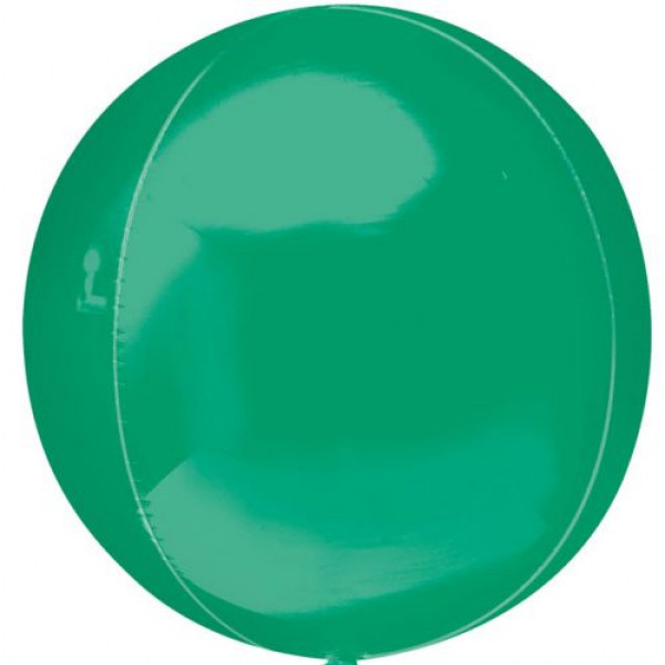Balon foliowy Orbz - Kula zielona ( niezapakowany) / 38x40 cm