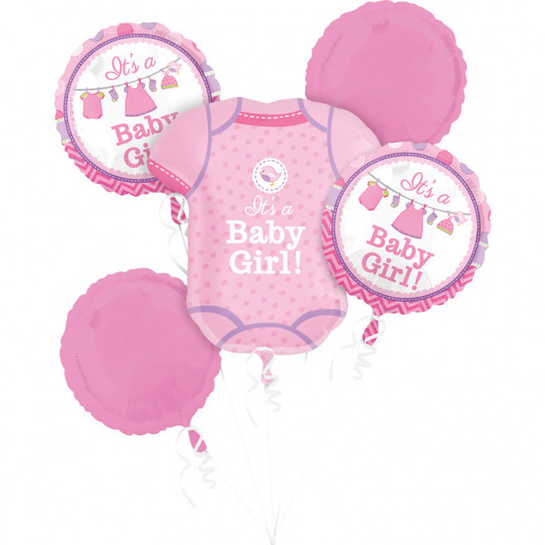 Zestaw balonów na Narodziny dziewczynki "It`s a Baby Girl"