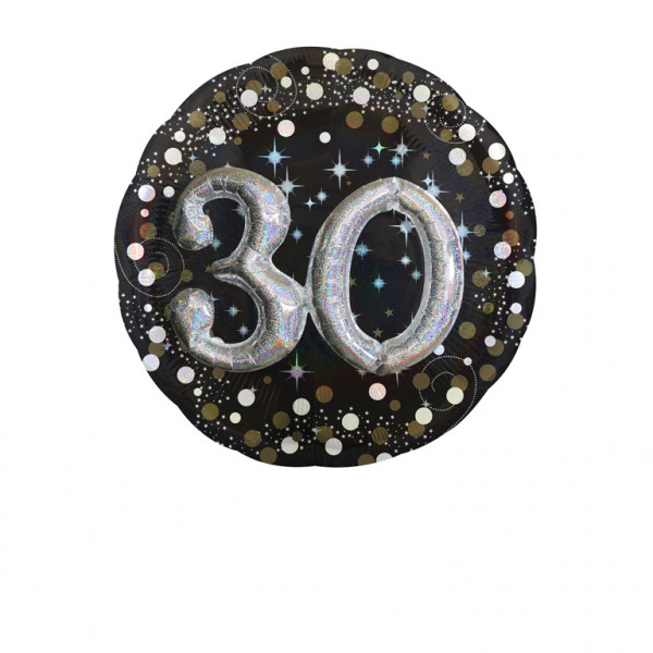Balon foliowy Multi na "30 urodziny" / 81 cm