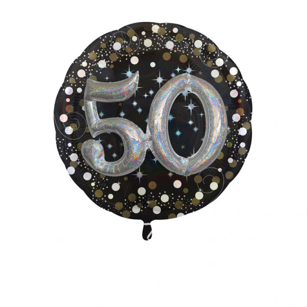 Balon foliowy Multi na "50 urodziny" / 81 cm