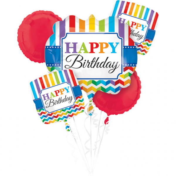 Zestaw balonów na urodziny "Happy Birthday"