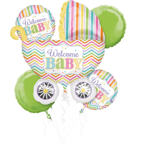 Zestaw balonów na Narodziny dziecka "Welcome Baby"
