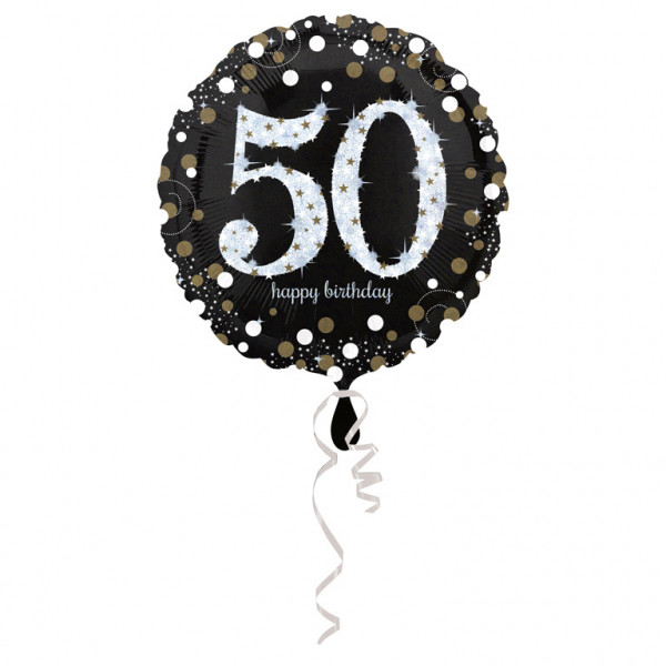 Balon na urodziny foliowy na "50 Urodziny" / 43 cm