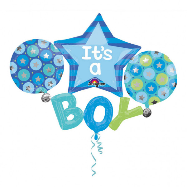 Multi balon na Narodziny dziecka foliowy "It`s a Boy" / 134x99 cm