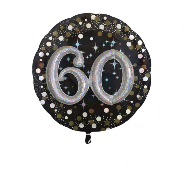 Balon foliowy Multi na "60 urodziny" / 81 cm