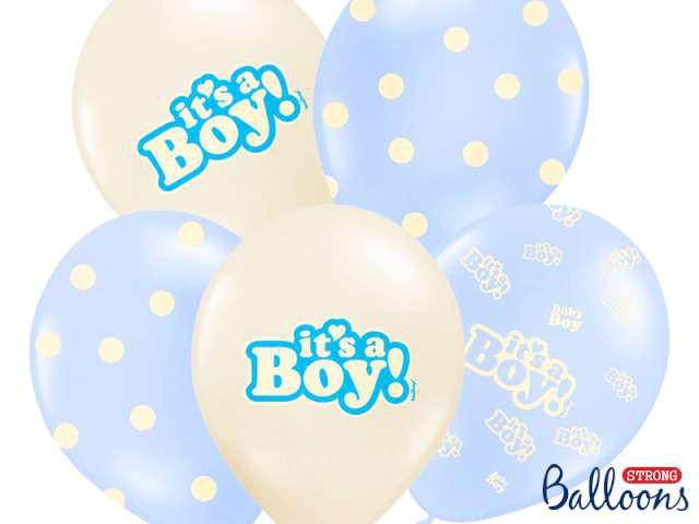 Balony na Narodziny dziecka lateksowe "It`s a Boy" / SB14P-251-000/6