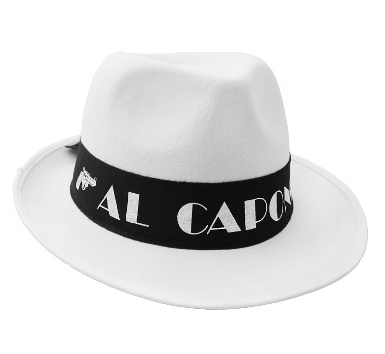 Kapelusz "Al Capone" - biały