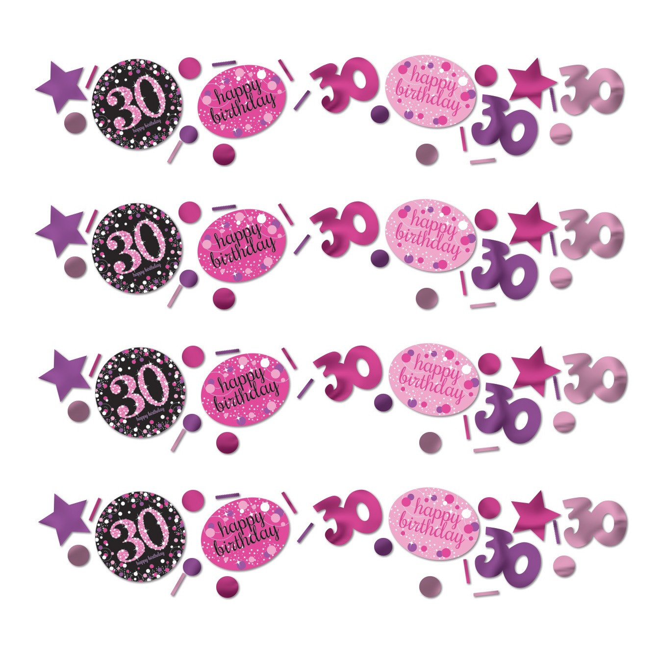 Konfetti "30 urodziny" Sparkling Celebration, różowe