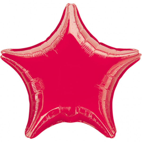 Balon foliowy metalizowany - Gwiazda czerwona / 48 cm