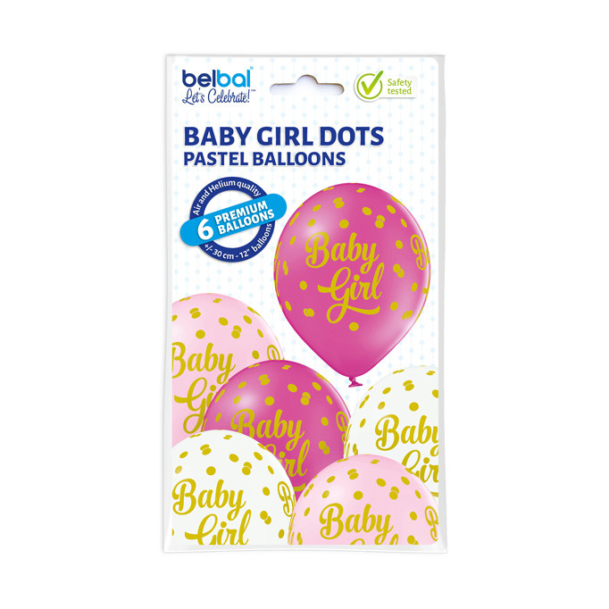 Balony na Narodziny dziecka lateksowe "Baby Girl" / 5000218