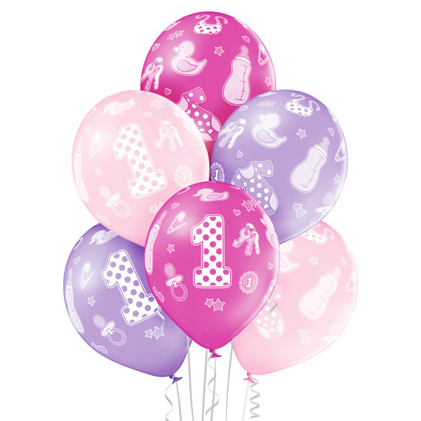 Balony urodzinowe na Roczek dla dziewczynki