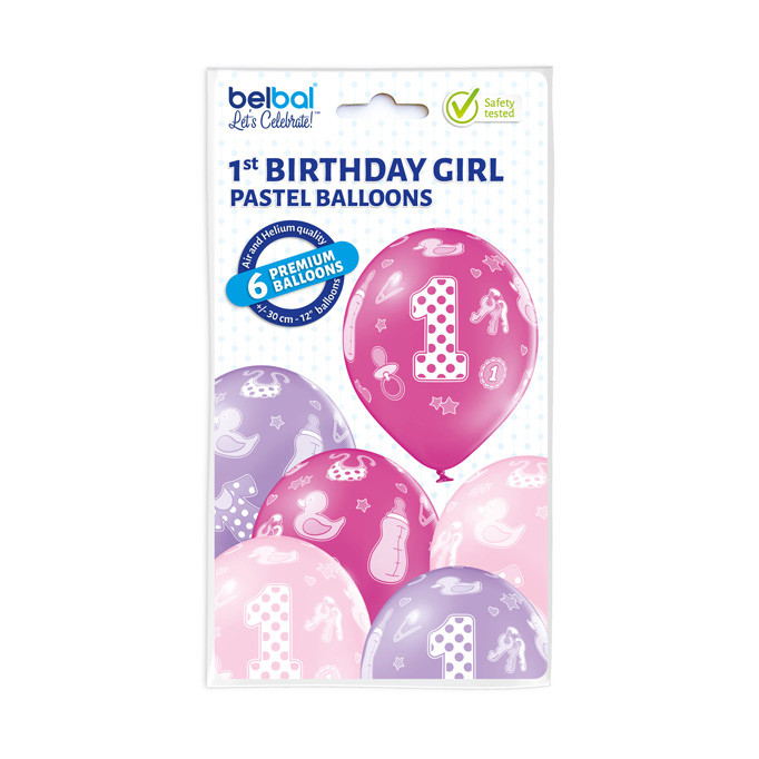 Balony urodzinowe na Roczek dla dziewczynki