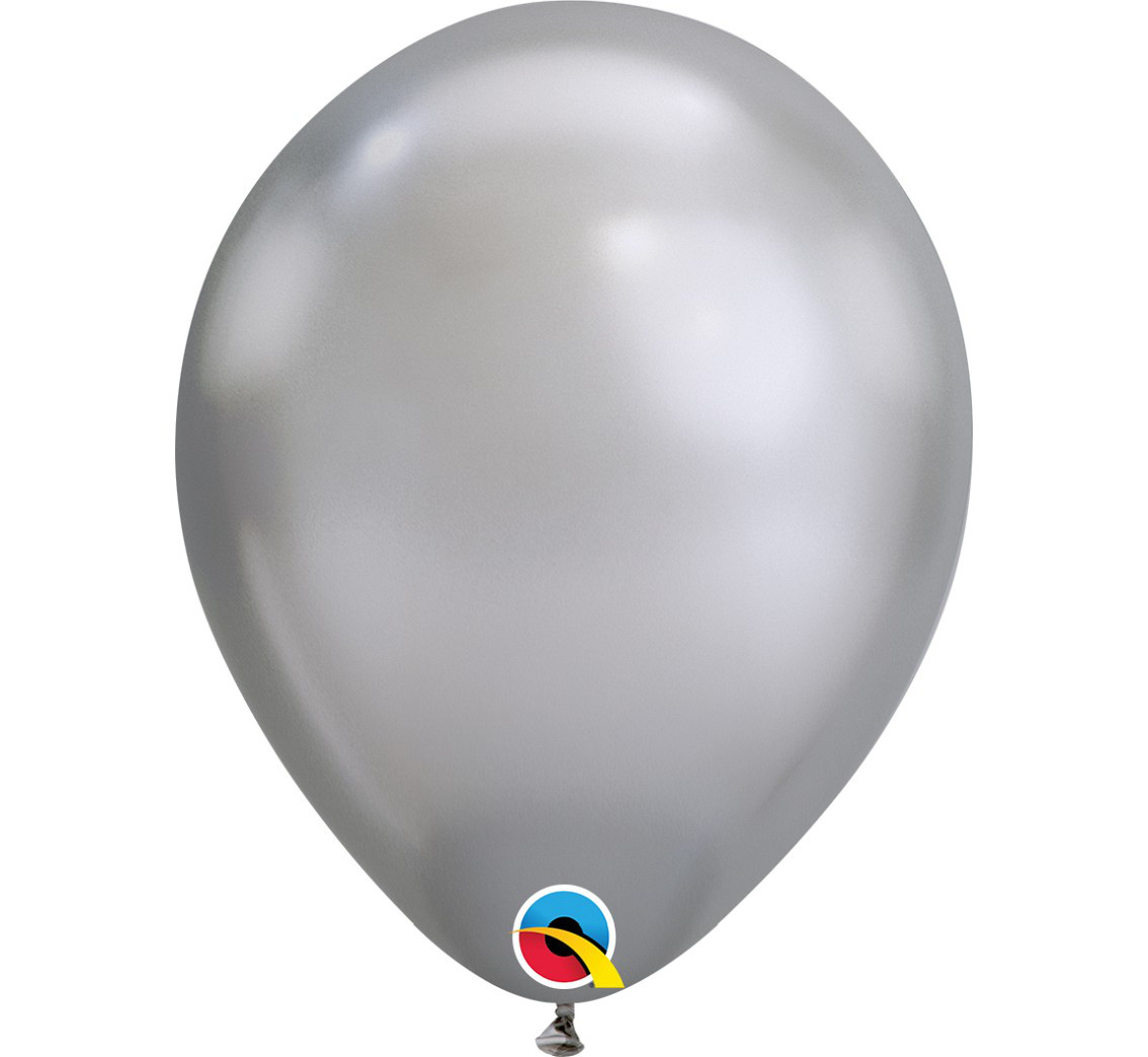 Balony lateksowe 11" Chrom srebrny