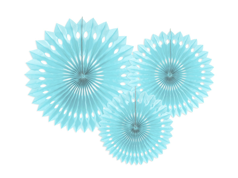 Rozety dekoracyjne, jasny błękit / 20-30 cm