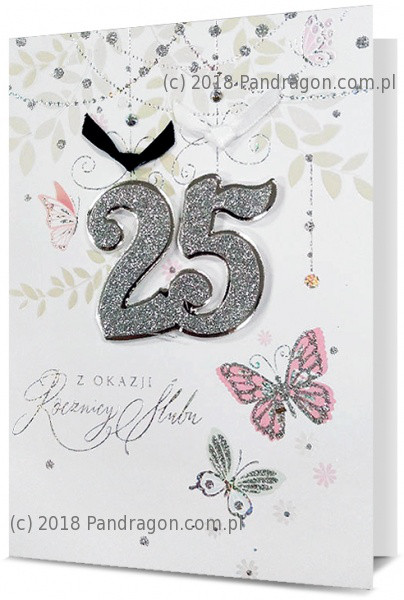 Kartka na rocznicę ślubu "25 Rocznica Ślubu" / HM200-1563
