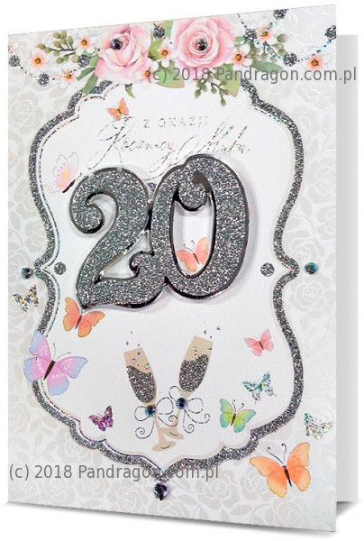 Kartka na rocznicę ślubu z okazji "20 Rocznicy Ślubu" / HM200-1562