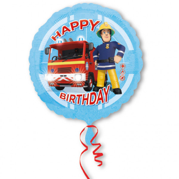 Balon foliowy "Strażak Sam - Happy Birthday" / 43 cm