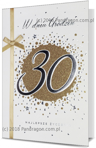 Kartka urodzinowa na 30 urodziny / HM100-736
