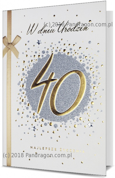 Kartka urodzinowa na 40 urodziny / HM100-737