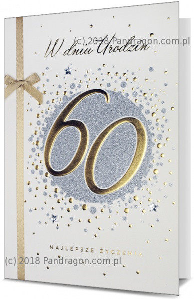 Kartka urodzinowa na 60 urodziny / HM100-739