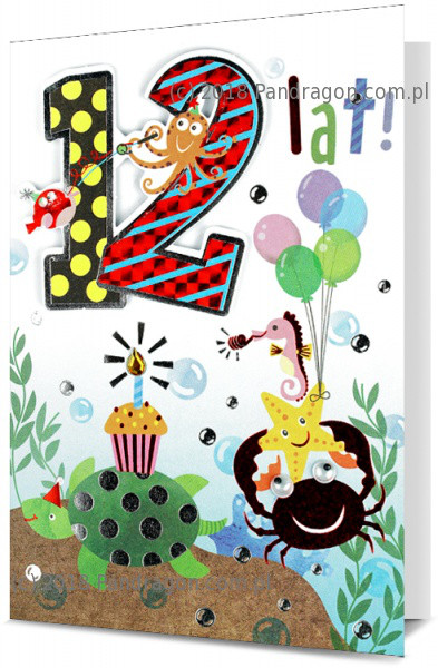 Kartka urodzinowa na 12 Urodzin / HM100-760