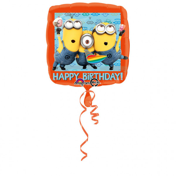 Balon foliowy "Minionki- Happy Birthday" / 43cm