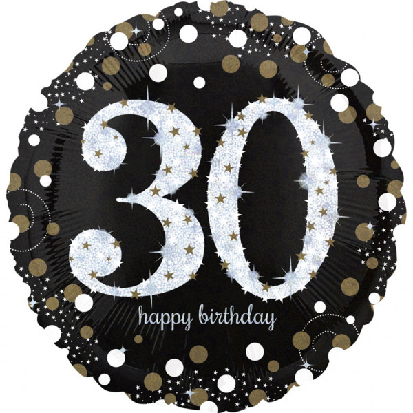 Balon foliowy Jumbo na "30 urodziny" / 71cm