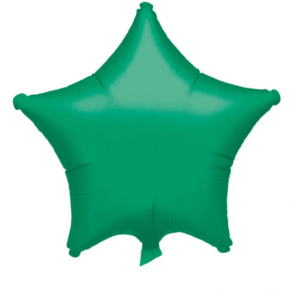 Balon foliowy metalizowany - Gwiazda zielona (niezapakowany) / 48 cm