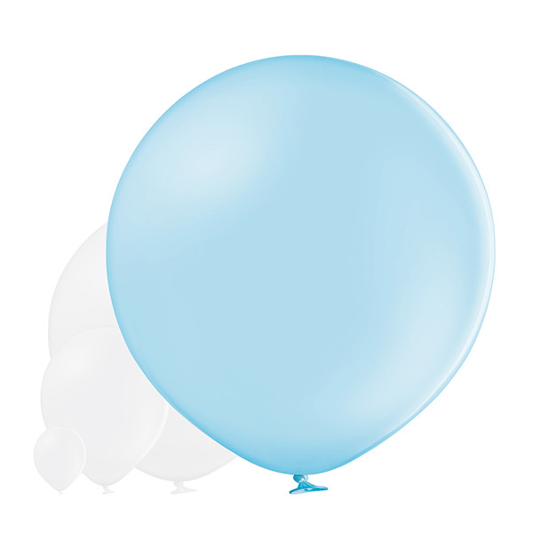 Balon lateksowy OLBO Belbal - pastelowy jasnoniebieski / średnica 1 m