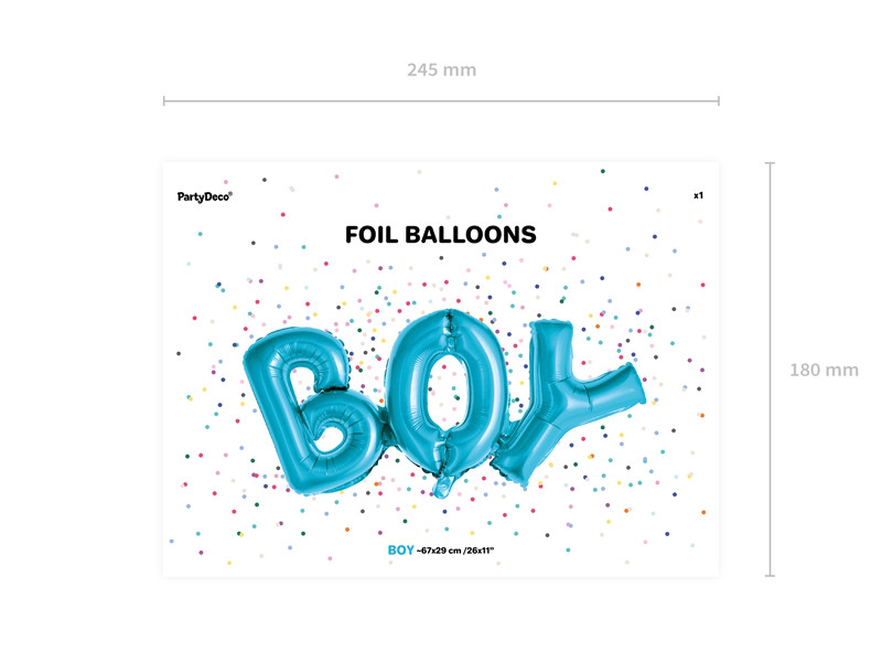 Balon na Narodziny dziecka foliowy "Boy"