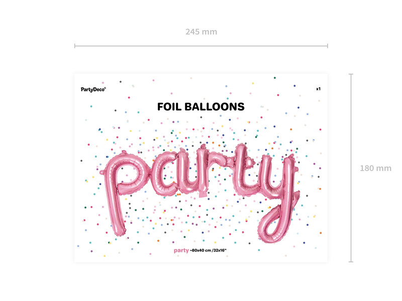 Balon foliowy napis "Party"