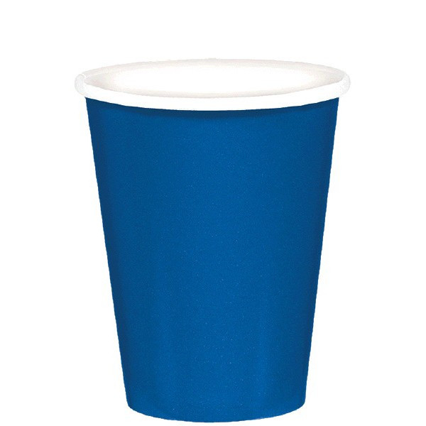 Kubeczki papierowe - niebieskie / 266 ml