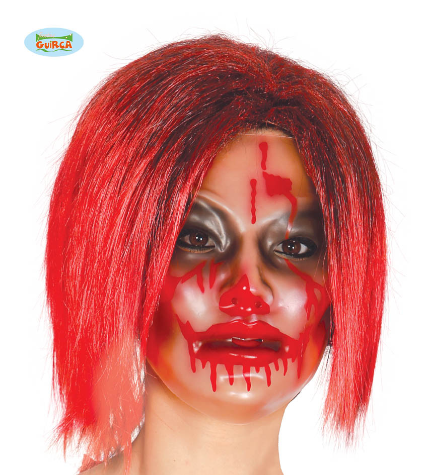 Maska na Halloween "Zakrwawiona twarz" dla kobiety