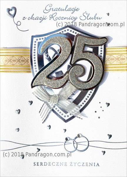 Kartka na rocznicę ślubu "25 Rocznica Ślubu" / HM-100-443