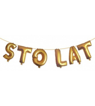 Girlanda z balonów napis "Sto Lat"