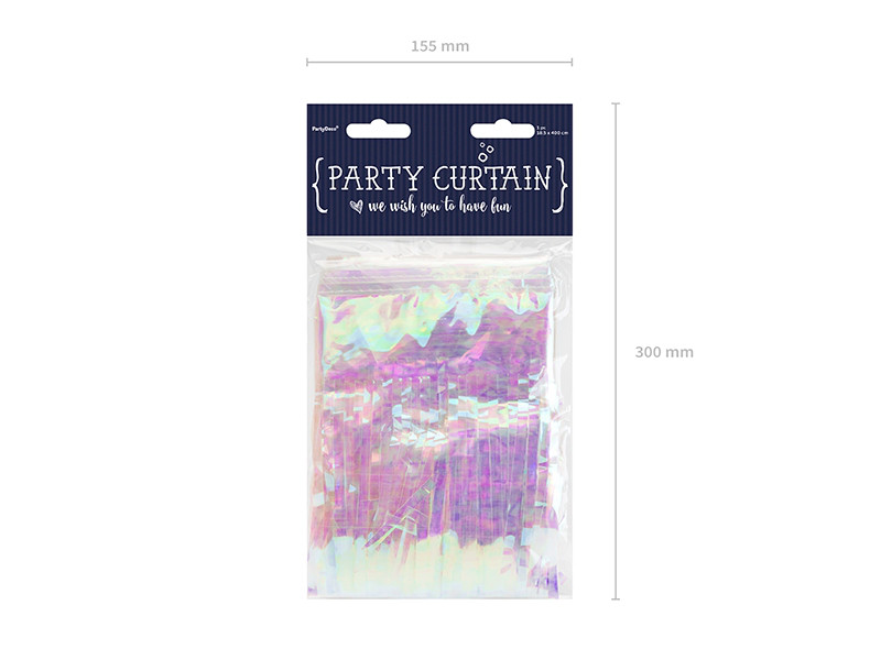 Dekoracja - foliowa kurtyna Party, opalizująca / 18,5x400 cm