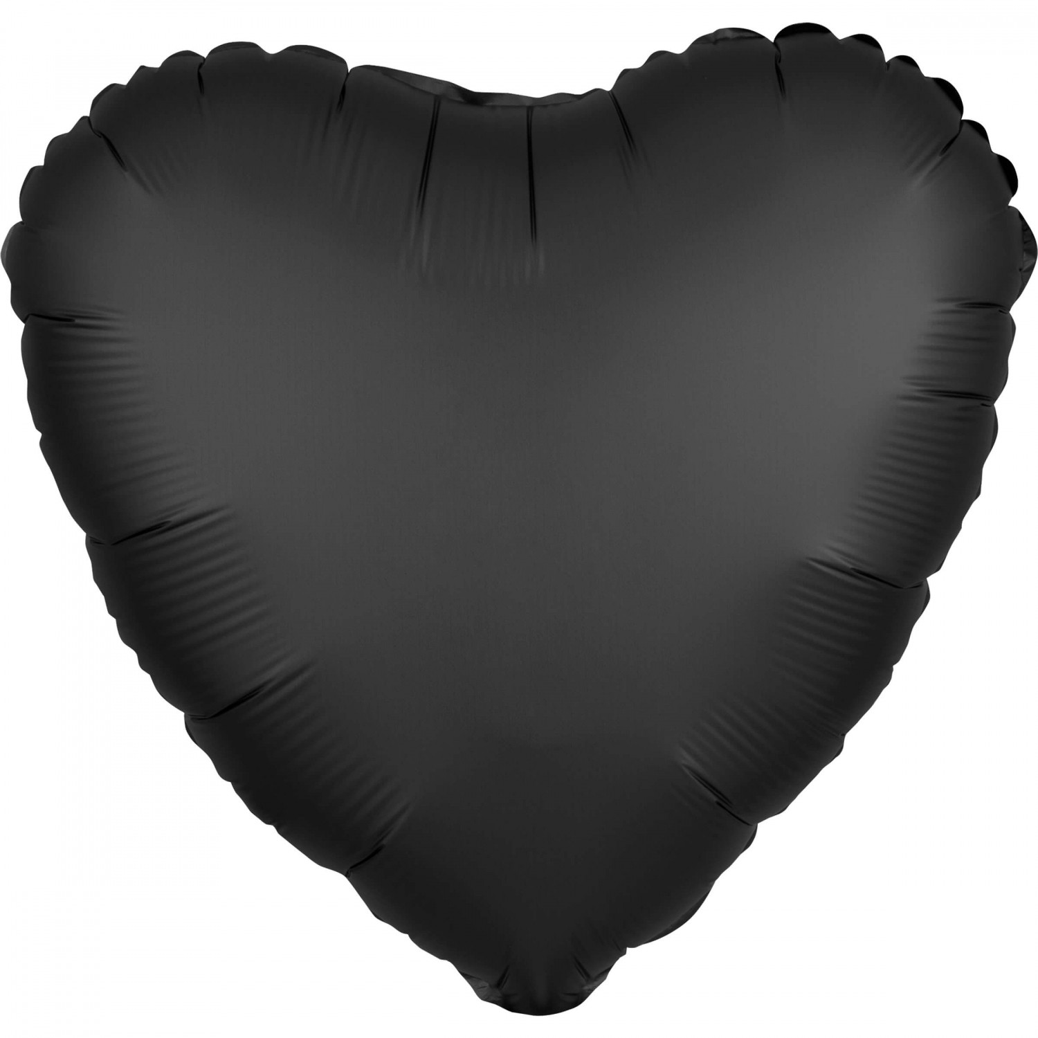 Balon foliowy Satin Luxe - Serce czarne / 43 cm