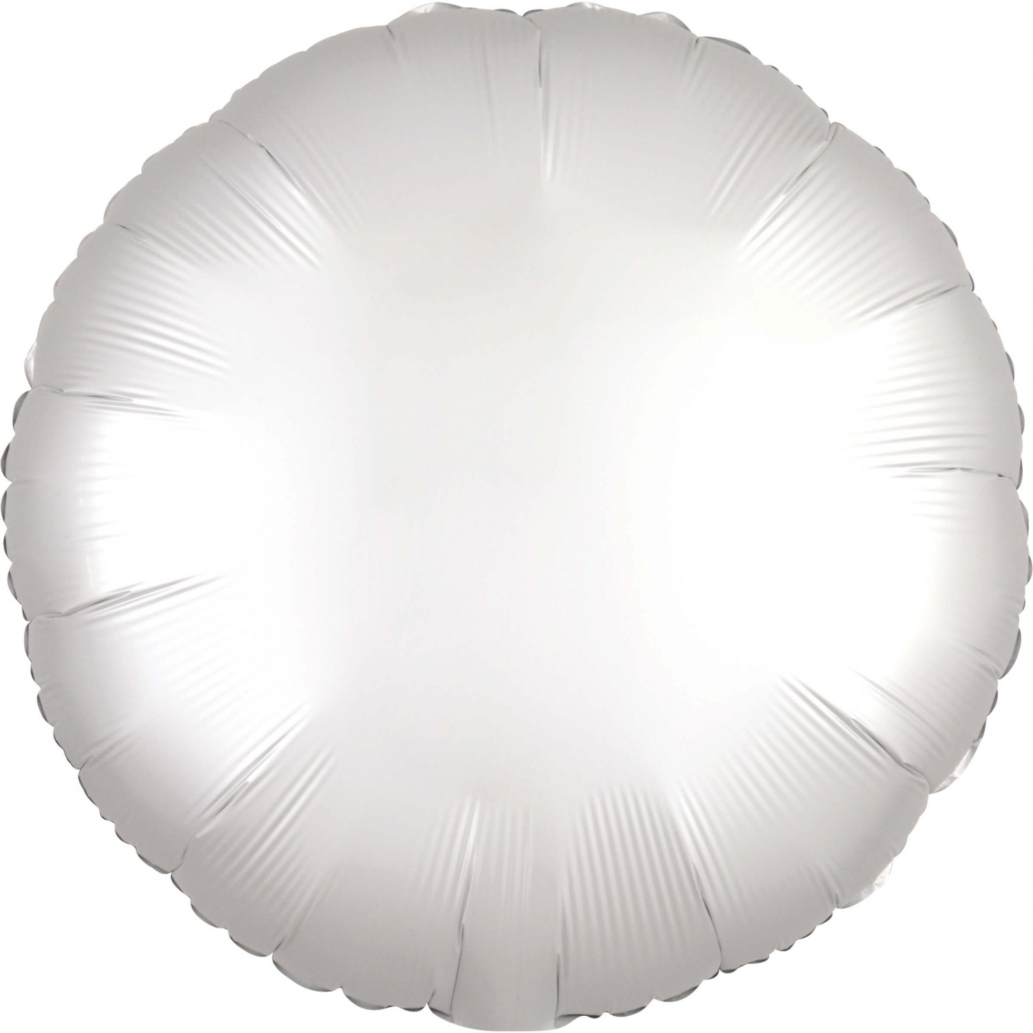 Balon foliowy Satin Luxe - Okrągły biały / 43 cm